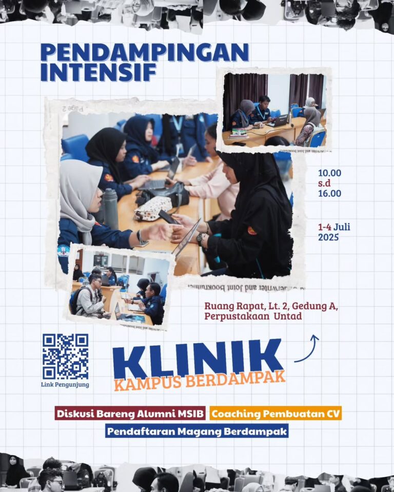 Bingung tentang Kampus Berdampak… AYO IKUTI KLINIK KAMPUS BERDAMPAK yang diselenggarakan oleh MBKM UNTAD